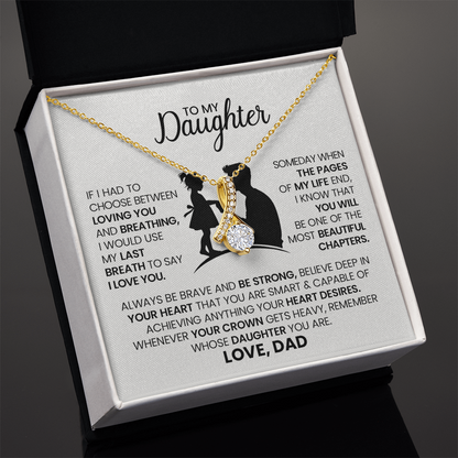 Alluring Beauty Necklace for Daughter from Dad – With Heartfelt Message Card and Gift Box