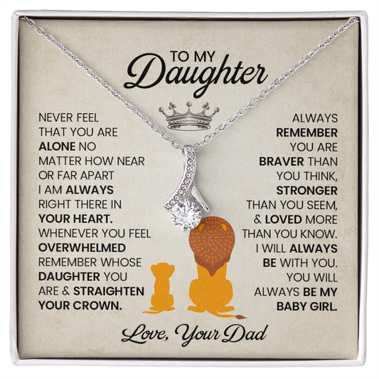 To My Daughter Necklace,  Gift From Mom For Daughter !