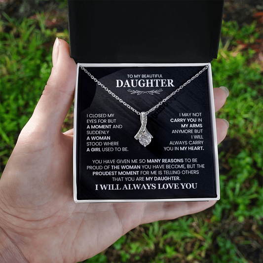 Alluring Beauty Necklace for My Beautiful Daughter with Heartfelt Message