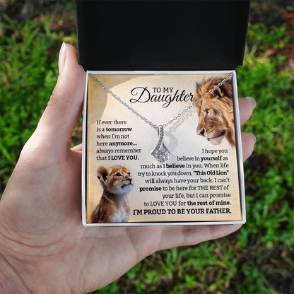 Alluring Beauty Necklace for Daughter – Lion Heart Message Card