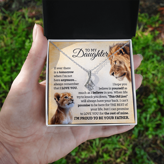Alluring Beauty Necklace for Daughter – Lion Heart Message Card