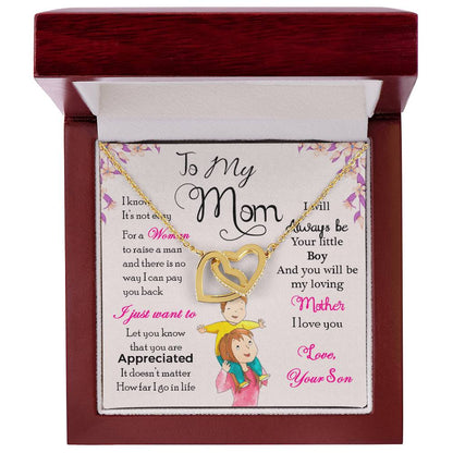 To My Mom Necklace, I Will Always Be Your Little Boy