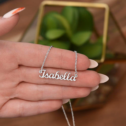 Personalized Graduation Name Necklace with Inspirational Message Card – Custom Gift for Her
