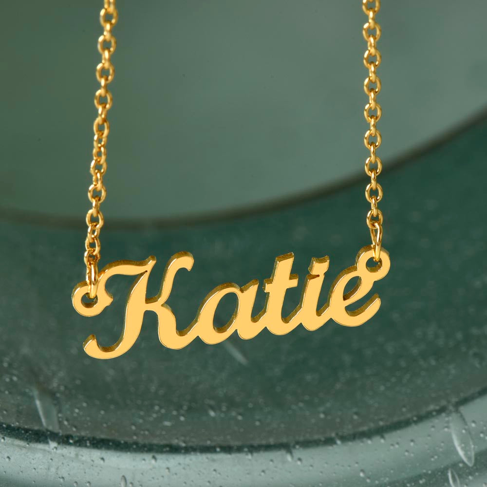 Personalized Graduation Name Necklace with Inspirational Message Card – Custom Gift for Her