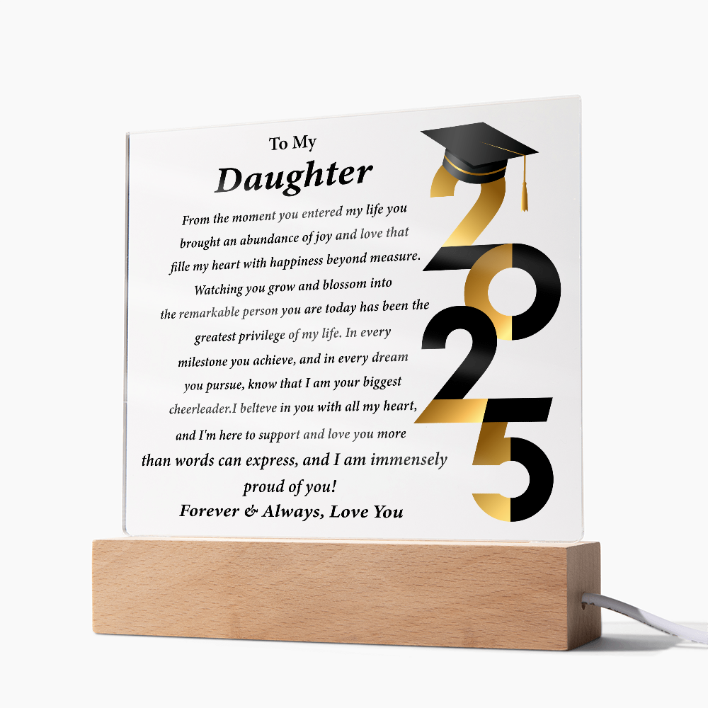 Graduate Acrylic Plaque for Daughter – Class of 2025 Gift from Parents