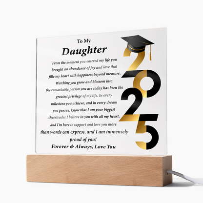 Graduate Acrylic Plaque for Daughter – Class of 2025 Gift from Parents