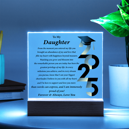 Graduate Acrylic Plaque for Daughter – Class of 2025 Gift from Parents