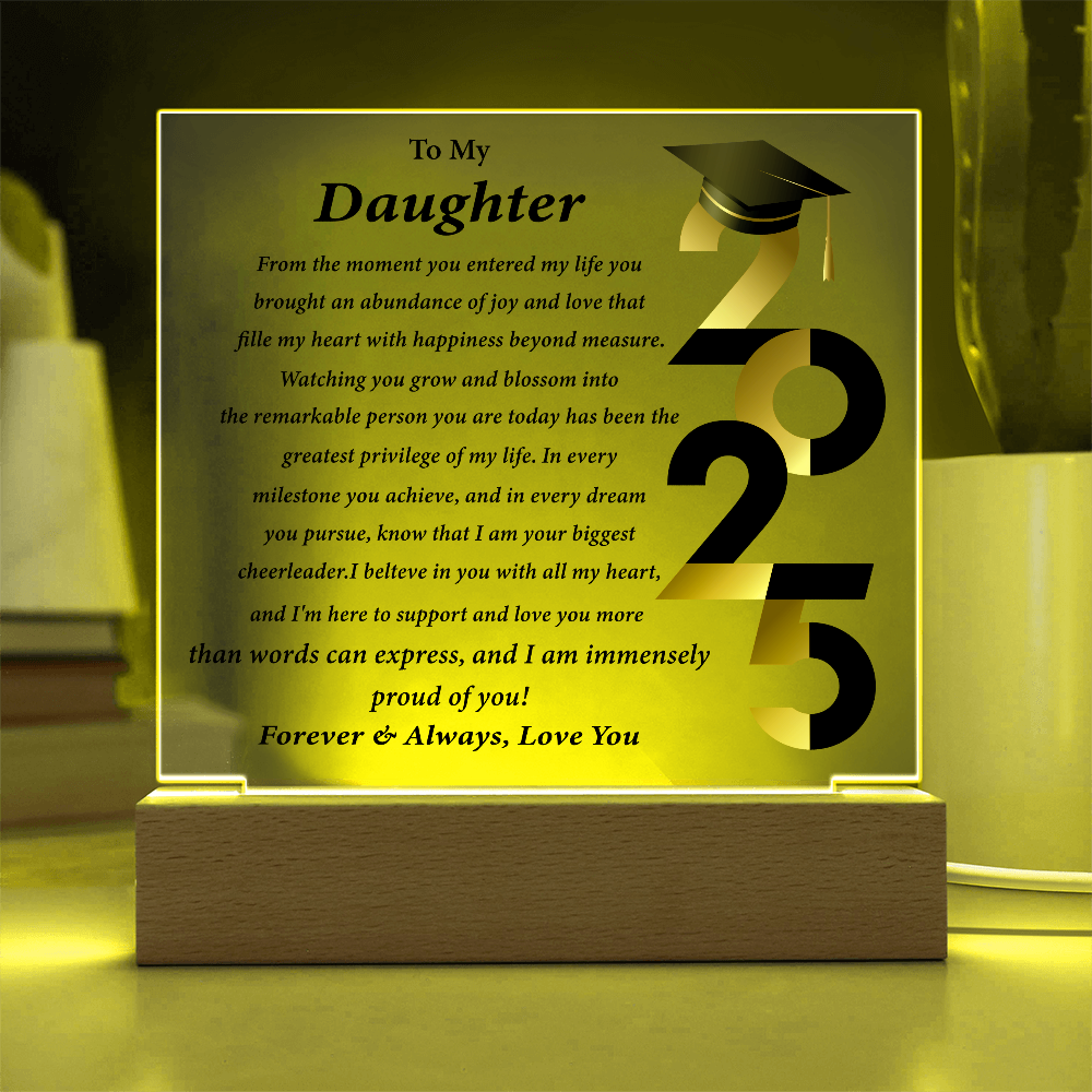 Graduate Acrylic Plaque for Daughter – Class of 2025 Gift from Parents