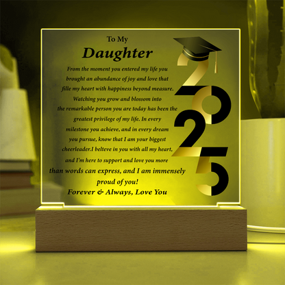 Graduate Acrylic Plaque for Daughter – Class of 2025 Gift from Parents