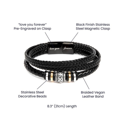 Love You Forever Bracelet for Dad – From Daughter | Sentimental Men's Keepsake Gift