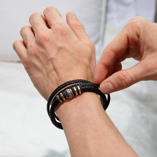 Love You Forever Bracelet for Dad – From Daughter | Sentimental Men's Keepsake Gift
