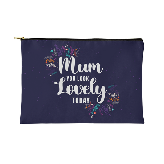 To My Mom Fabric Zippered Pouch for Stylish Organization