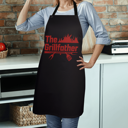 The GrillFather BBQ Apron – Funny Father's Day Gift for Dads Who Rule the Grill