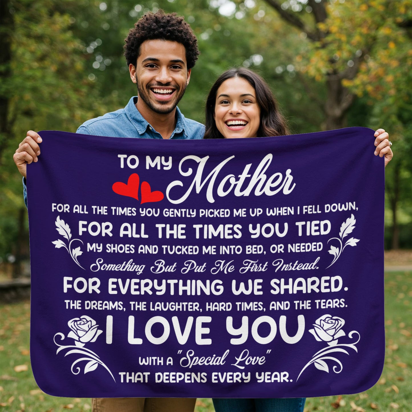 To My Mother Sherpa Fleece Blanket Heartfelt Poem Gift