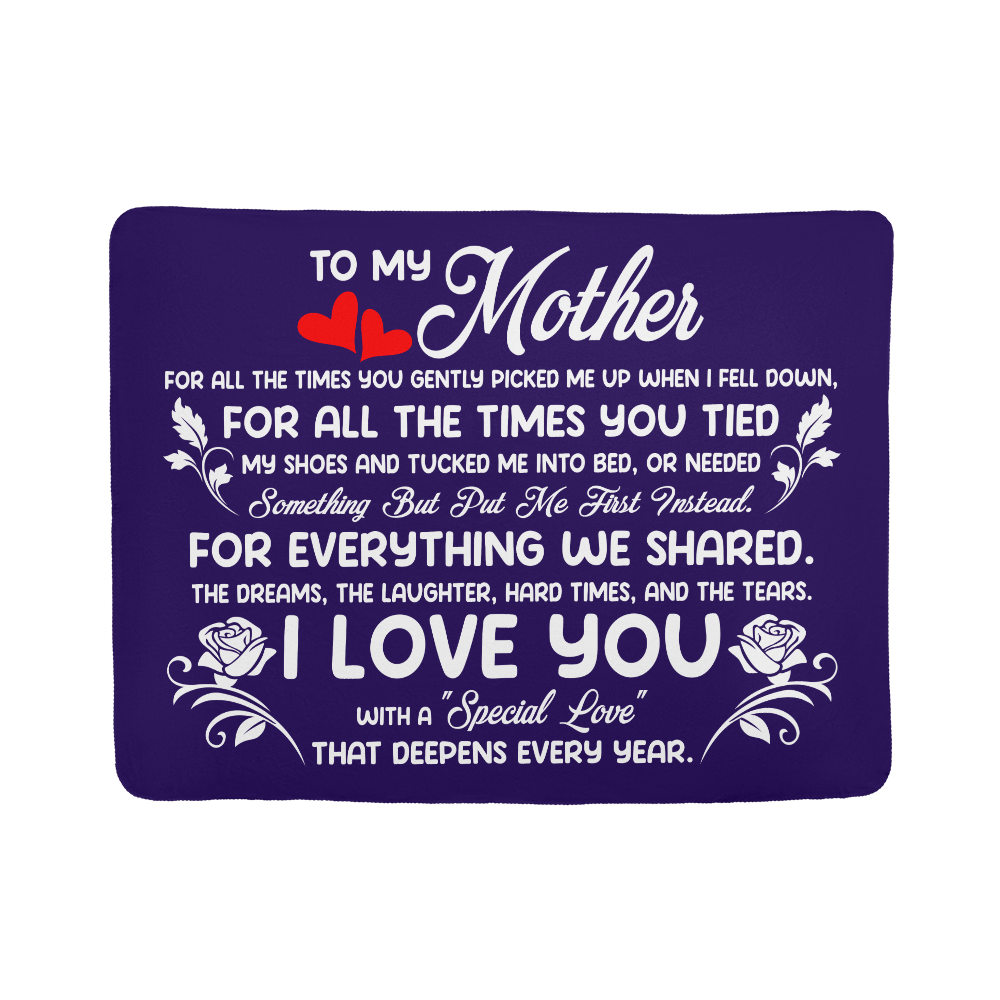 To My Mother Sherpa Fleece Blanket Heartfelt Poem Gift