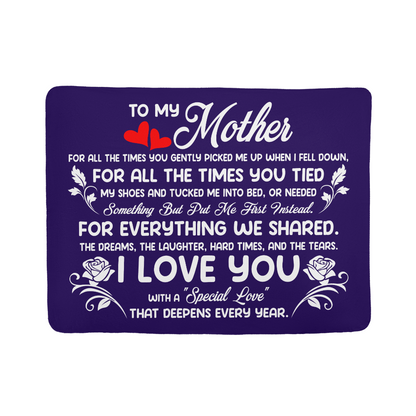To My Mother Sherpa Fleece Blanket Heartfelt Poem Gift