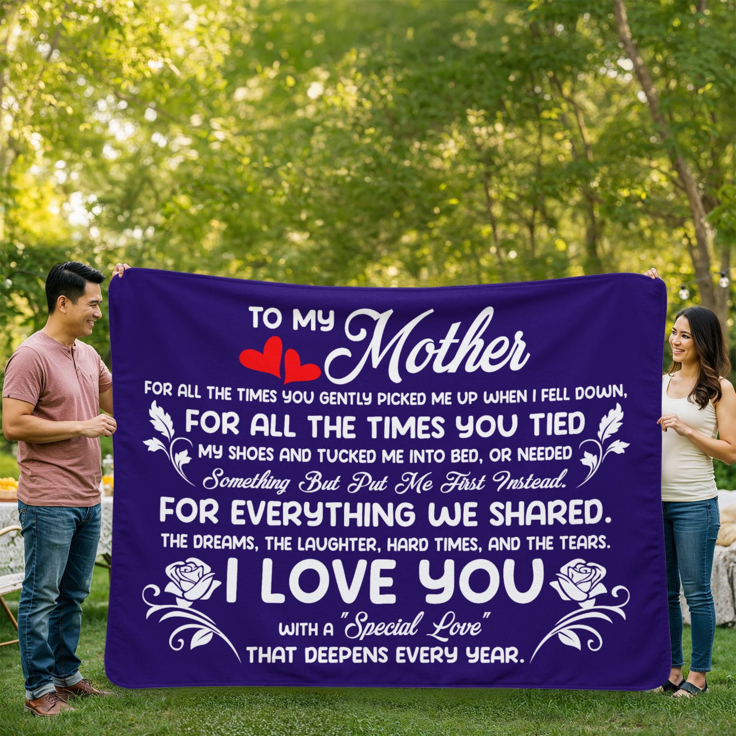 To My Mother Sherpa Fleece Blanket Heartfelt Poem Gift