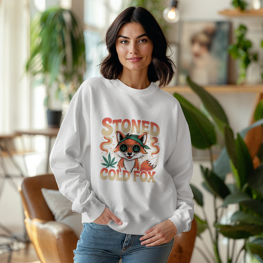 Stoned Cold Fox 4/20 Sweatshirt – Funny Weed Fox Stoner Gift
