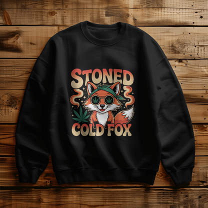 Stoned Cold Fox 4/20 Sweatshirt – Funny Weed Fox Stoner Gift