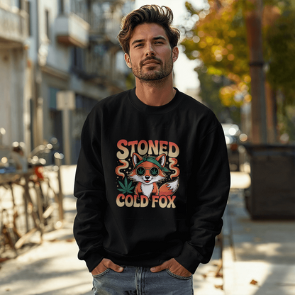 Stoned Cold Fox 4/20 Sweatshirt – Funny Weed Fox Stoner Gift