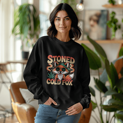 Stoned Cold Fox 4/20 Sweatshirt – Funny Weed Fox Stoner Gift