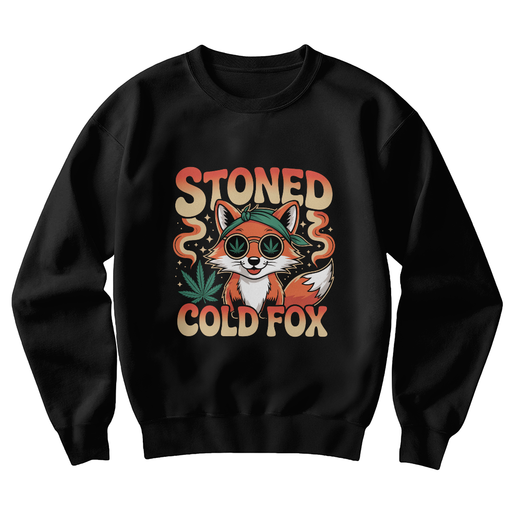Stoned Cold Fox 4/20 Sweatshirt – Funny Weed Fox Stoner Gift