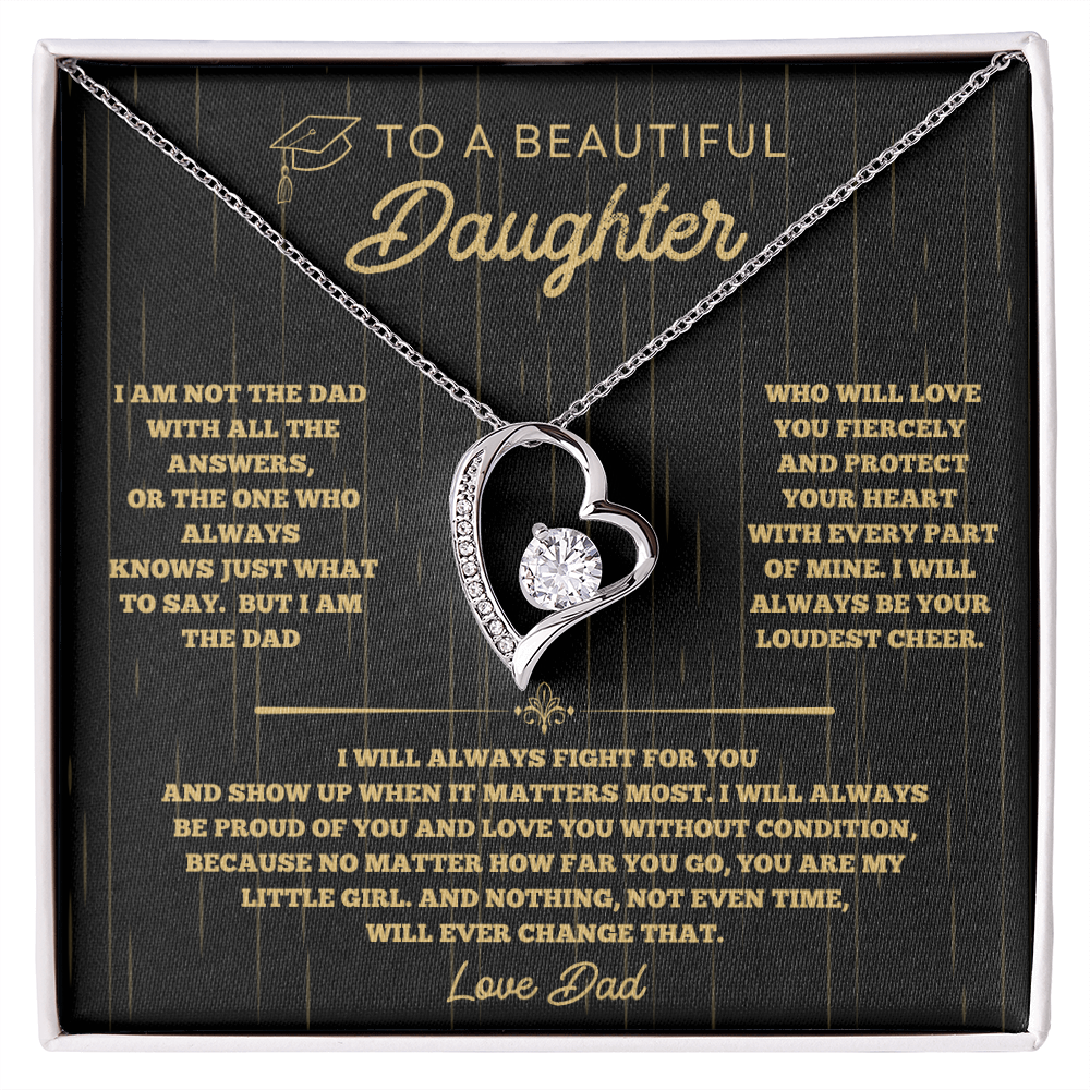 Forever Love Necklace for Daughter – Graduation Gift with Luxury Box