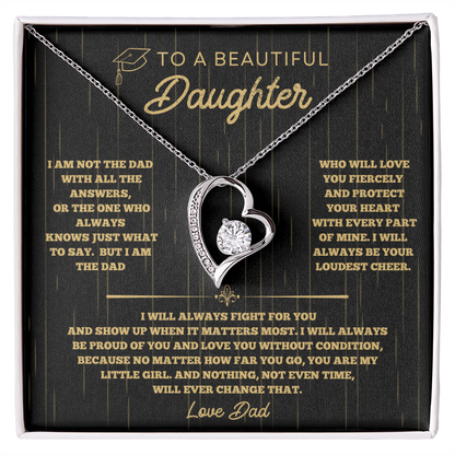 Forever Love Necklace for Daughter – Graduation Gift with Luxury Box