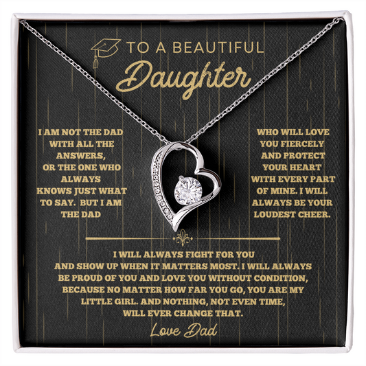 Forever Love Necklace for Daughter – Graduation Gift with Luxury Box