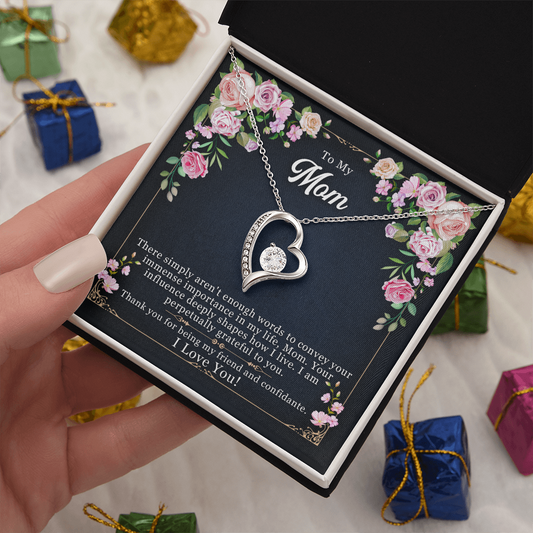 Forever Love Mom Necklace – To My Mom from Daughter or Son