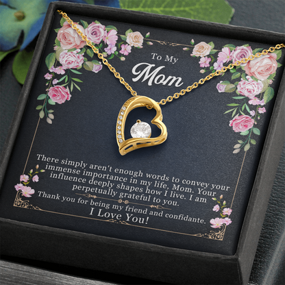 Forever Love Mom Necklace – To My Mom from Daughter or Son
