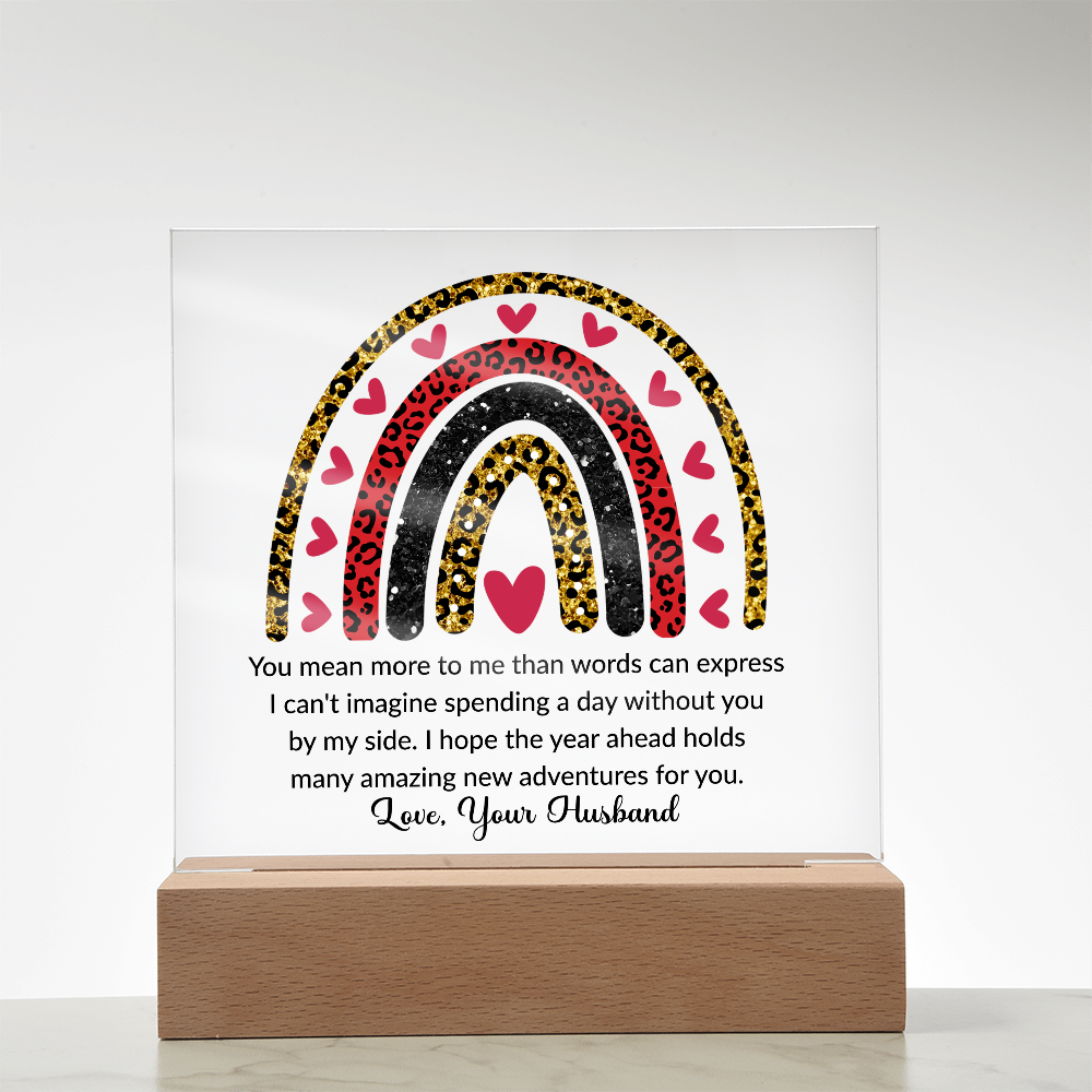 To My Wife Acrylic Plaque – Romantic Gift from Husband