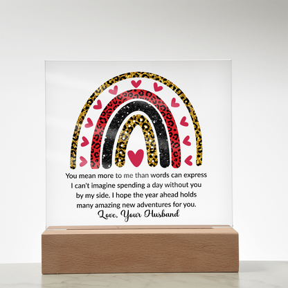 To My Wife Acrylic Plaque – Romantic Gift from Husband