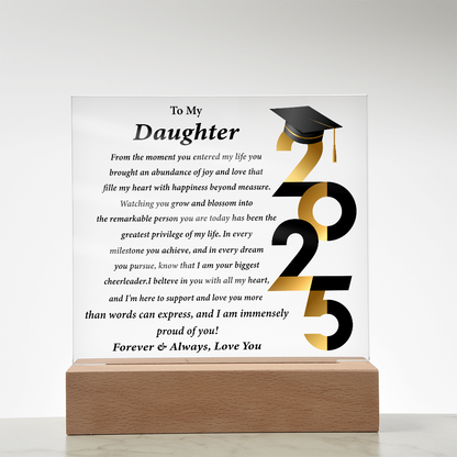 Graduate Acrylic Plaque for Daughter – Class of 2025 Gift from Parents