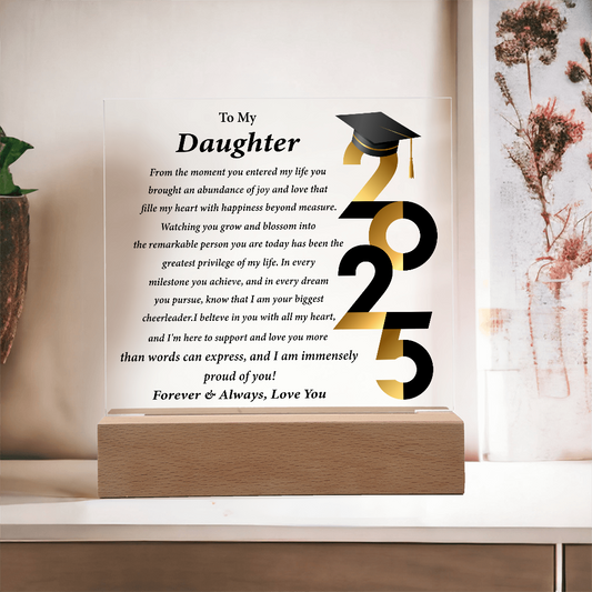 Graduate Acrylic Plaque for Daughter – Class of 2025 Gift from Parents