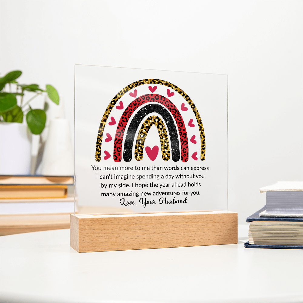 To My Wife Acrylic Plaque – Romantic Gift from Husband