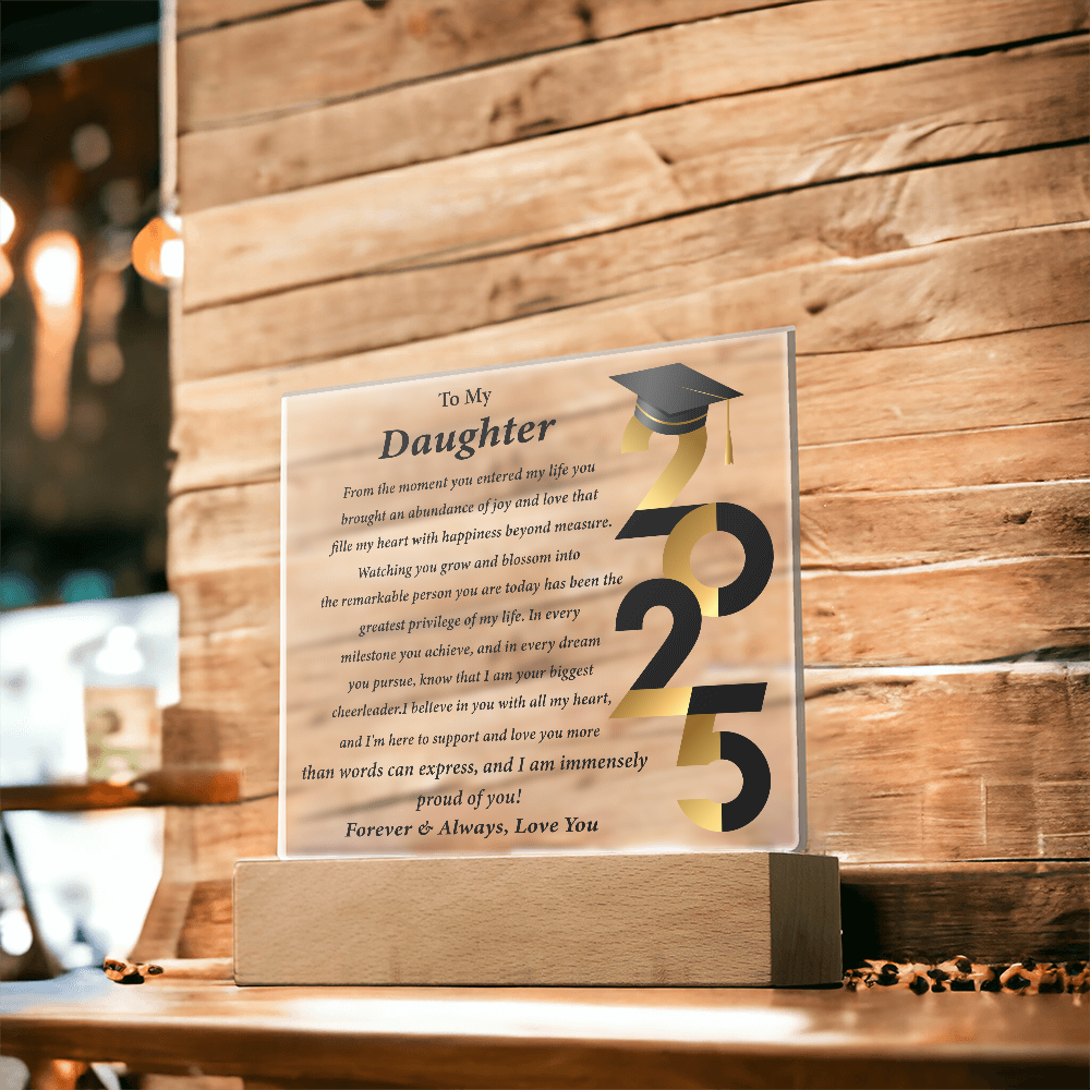 Graduate Acrylic Plaque for Daughter – Class of 2025 Gift from Parents