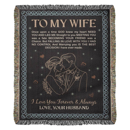 To My Wife - Heirloom Woven Blanket for Cozy Moments
