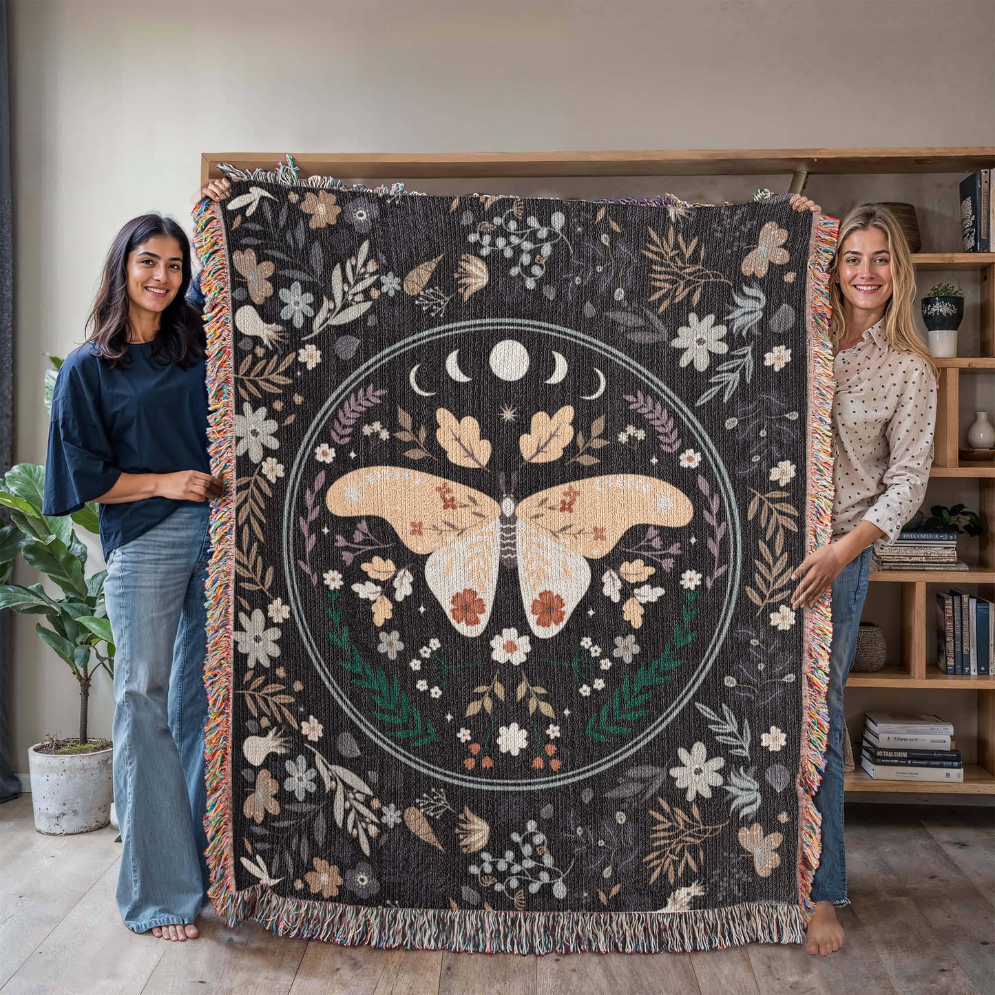 Bohemian Butterfly - Woven Blanket for Cozy Home Décor