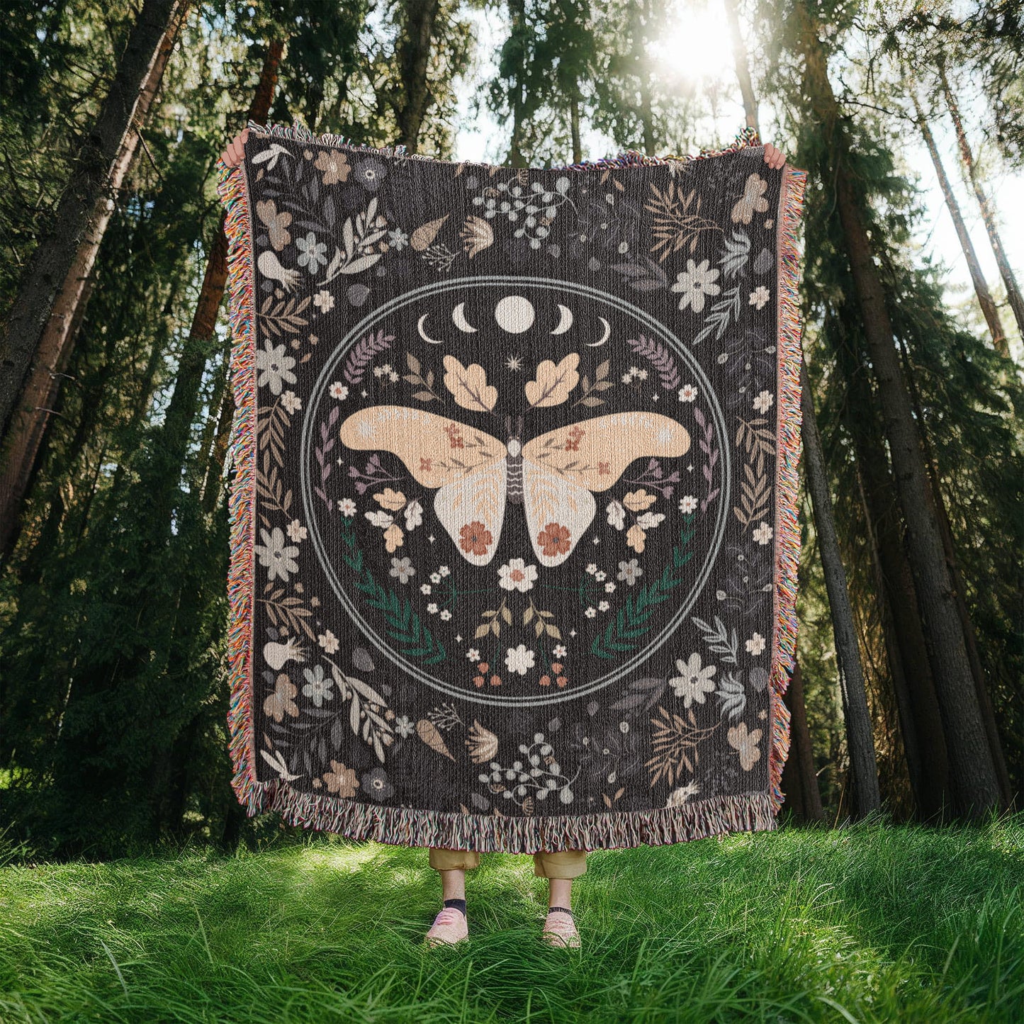 Bohemian Butterfly - Woven Blanket for Cozy Home Décor