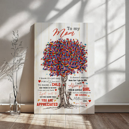 Wall Art -Celebrate Mom with this Colorful Tree of Love Canvas Print