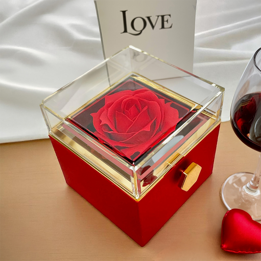 Love Knot Necklace for Mom from Daughter – Sentimental Jewelry Gift with Rotating Rose Keepsake Box