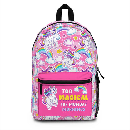 Too Magical for Mondays – Girls’ Unicorn & Rainbow Backpack
