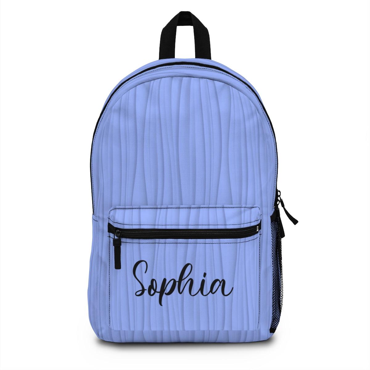 Custom Name Backpack – Personalized Light Blue Kids School Bag