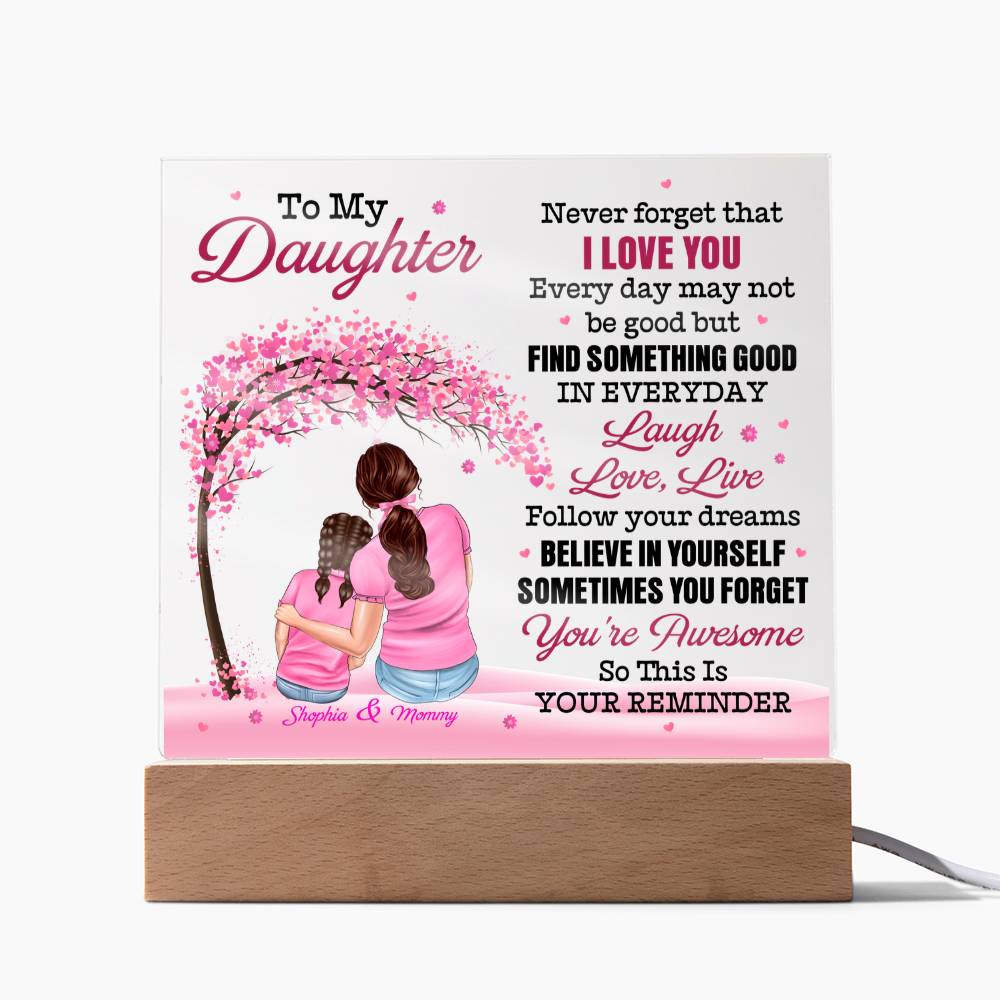 Personalized Mommy & Daughter Acrylic Plaque – Custom Names