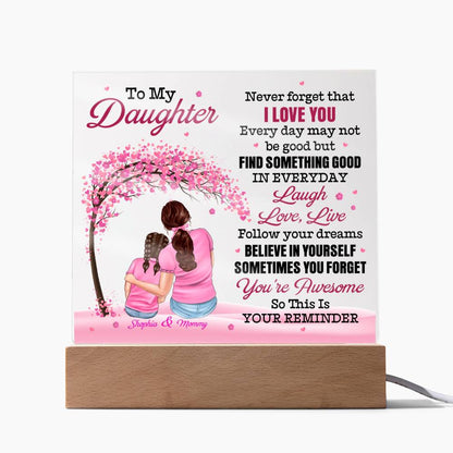 Personalized Mommy & Daughter Acrylic Plaque – Custom Names