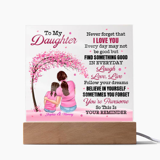 Personalized Mommy & Daughter Acrylic Plaque – Custom Names