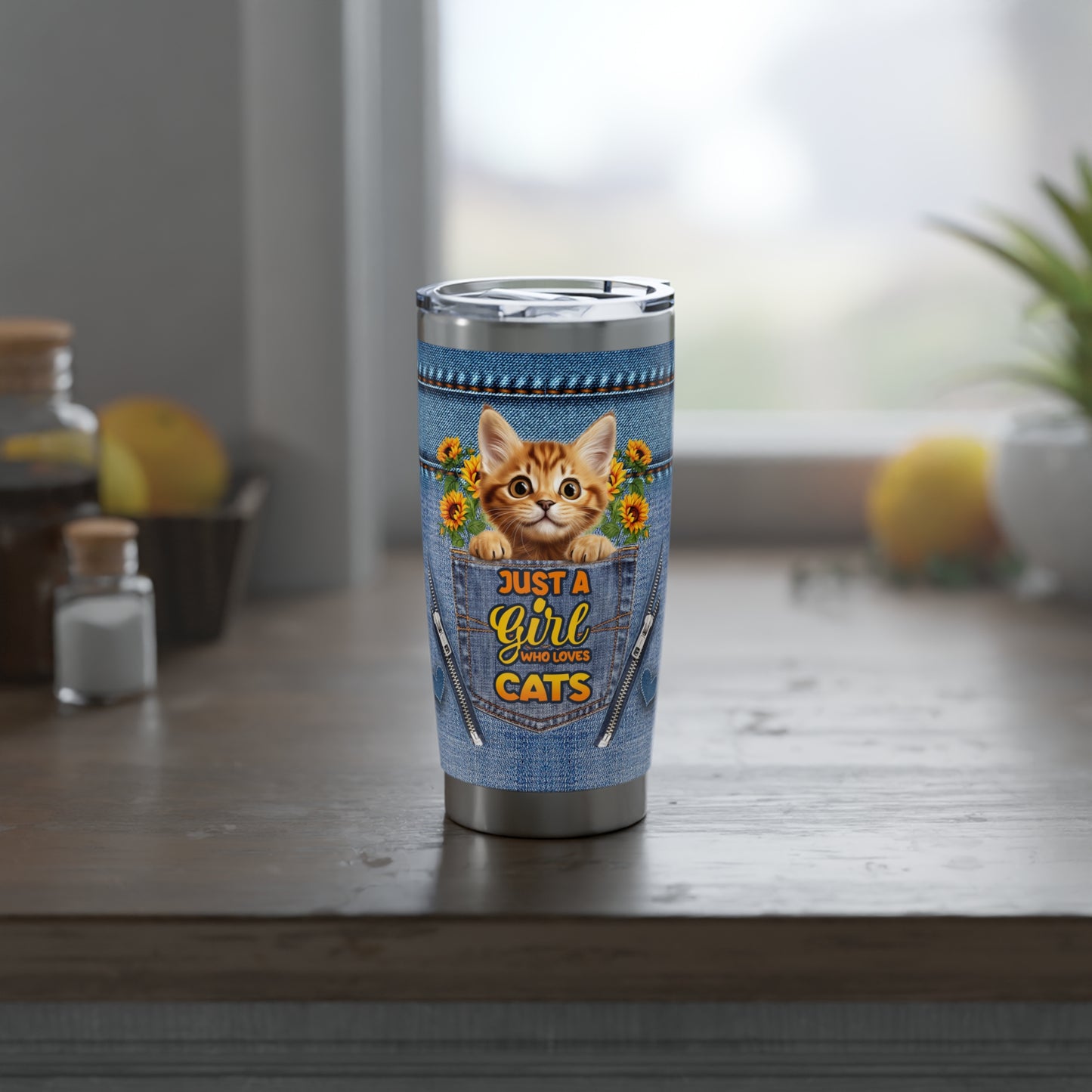 Custom Pet Lover Tumbler – Just a Girl Who Loves Dogs or Cats | 20oz Personalized Travel Mug