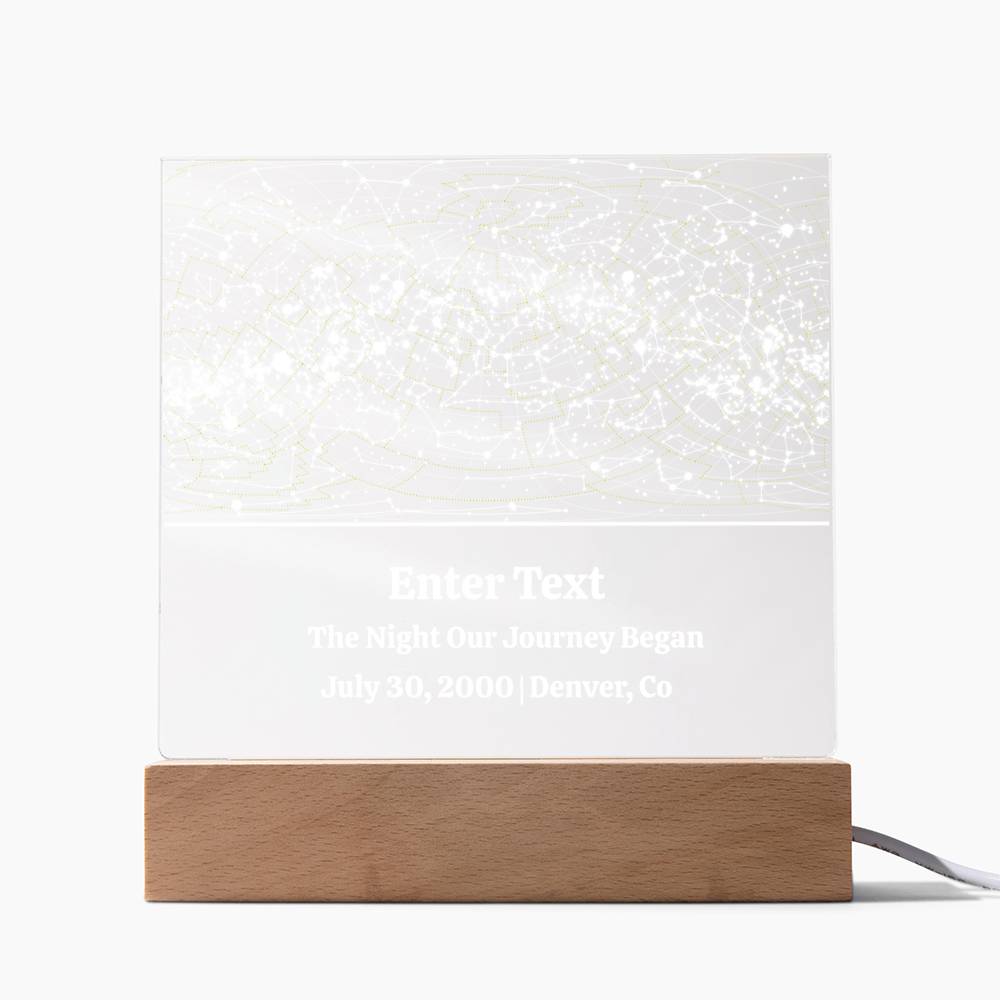 Personalized Star Map Acrylic Plaque Anniversary Night Sky Keepsake Custom star map