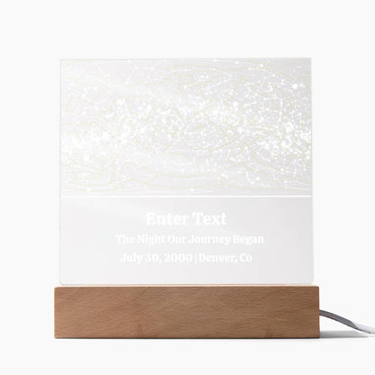 Personalized Star Map Acrylic Plaque Anniversary Night Sky Keepsake Custom star map